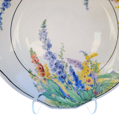 1930s Royal Winton Grimwades Hollyhocks Bowl