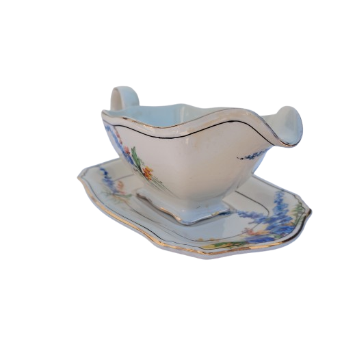 1930s Royal Winton Grimwades Hollyhocks Gravy / Sauce Boat