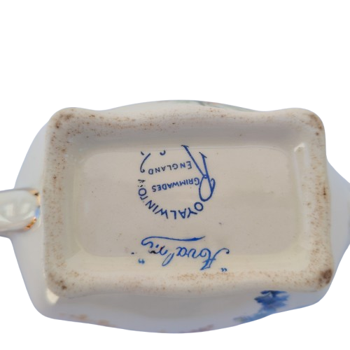 1930s Royal Winton Grimwades Hollyhocks Gravy / Sauce Boat