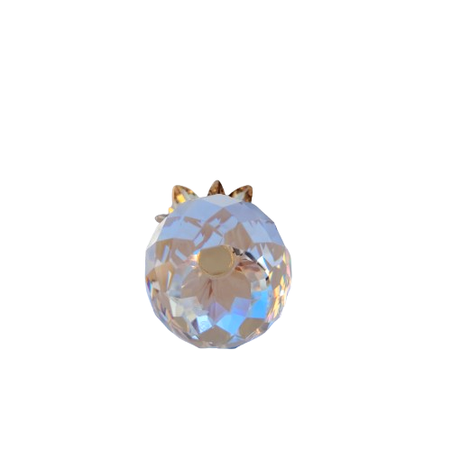 Swarovski Crystal Small Pineapple smooth gold leaves