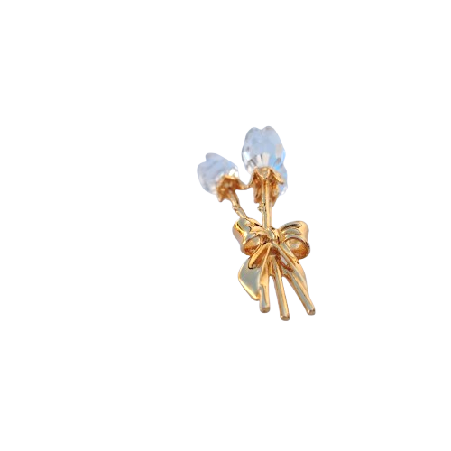 Swarovski Crystal Memories Gold Rose Bouquet