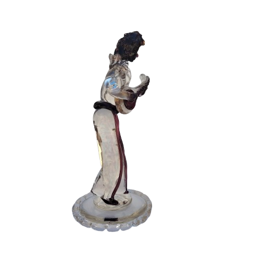 Murano Fine Venetian Handmade Glass Figurine Guitar Player