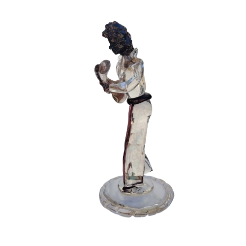 Murano Fine Venetian Handmade Glass Figurine Guitar Player
