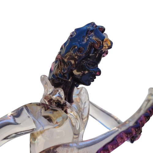 Murano Fine Venetian Handmade Glass Figurine Guitar Player