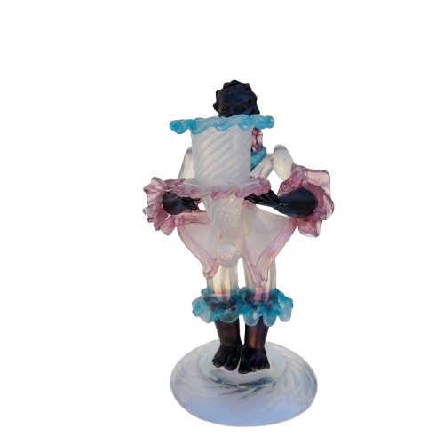 Murano Barovier Blackamoor figure Art Glass Candlestick