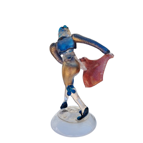 Murano Spanish Bullfighter art glass Figurine Mid Century