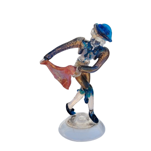 Murano Spanish Bullfighter art glass Figurine Mid Century