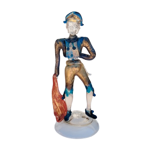 Murano Spanish Bullfighter art glass Figurine Mid Century