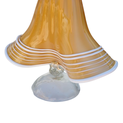 Mid Century Murano Art Glass Amber Couple Goldoni Venetian Figurines