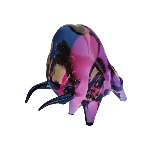Magnificent Murano Buffalo Bison Bull Figurine