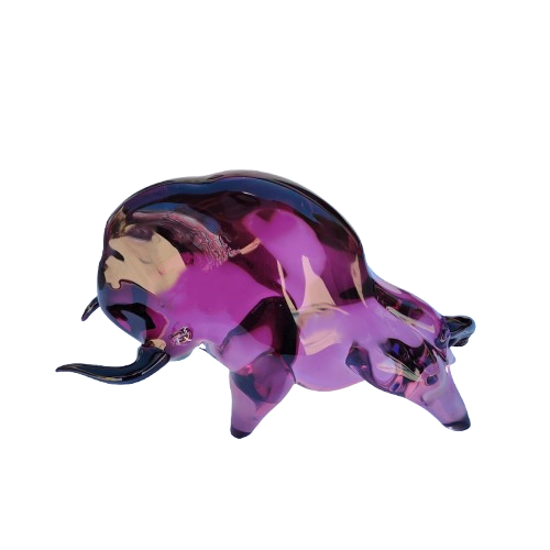 Magnificent Murano Buffalo Bison Bull Figurine