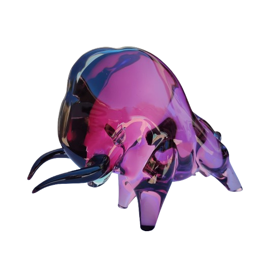 Magnificent Murano Buffalo Bison Bull Figurine