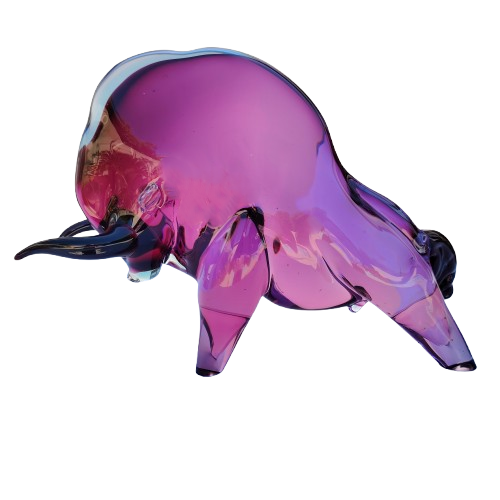 Magnificent Murano Buffalo Bison Bull Figurine