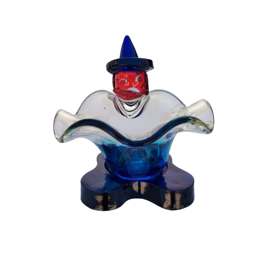 Vintage Murano Art Glass Clown Candy Dish