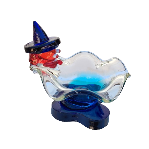 Vintage Murano Art Glass Clown Candy Dish