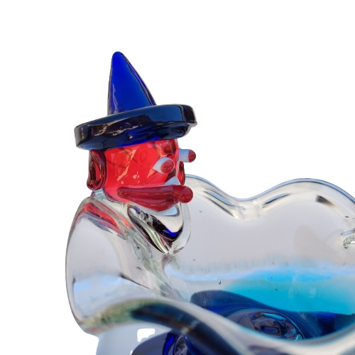 Vintage Murano Art Glass Clown Candy Dish