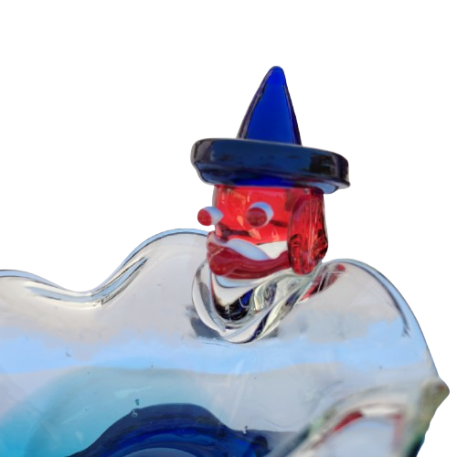 Vintage Murano Art Glass Clown Candy Dish