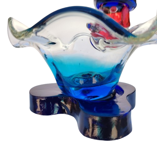 Vintage Murano Art Glass Clown Candy Dish