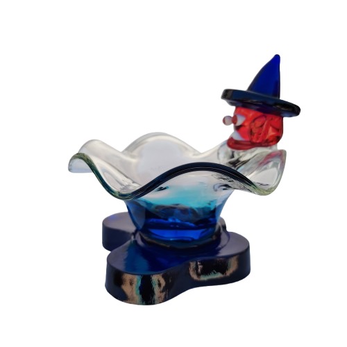 Vintage Murano Art Glass Clown Candy Dish