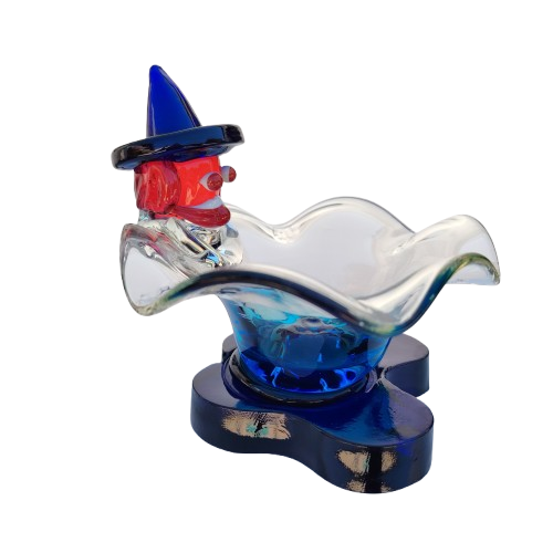 Vintage Murano Art Glass Clown Candy Dish