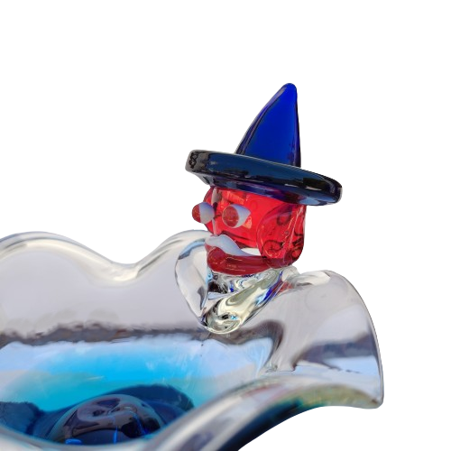 Vintage Murano Art Glass Clown Candy Dish