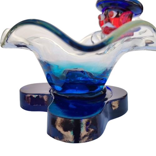 Vintage Murano Art Glass Clown Candy Dish