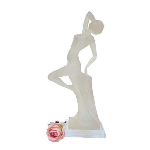 Crystalite Art Italian Design Sculpure Art Deco Lady