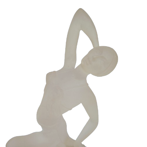 Crystalite Art Italian Design Sculpure Art Deco Lady