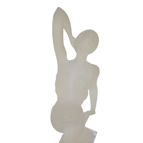 Crystalite Art Italian Design Sculpure Art Deco Lady