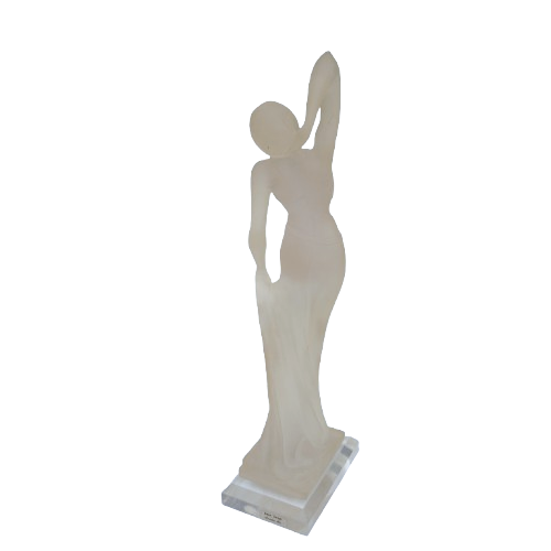 Crystalite Art Italian Design Sculpure Art Deco Lady