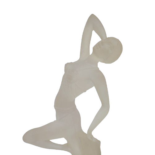 Crystalite Art Italian Design Sculpure Art Deco Lady