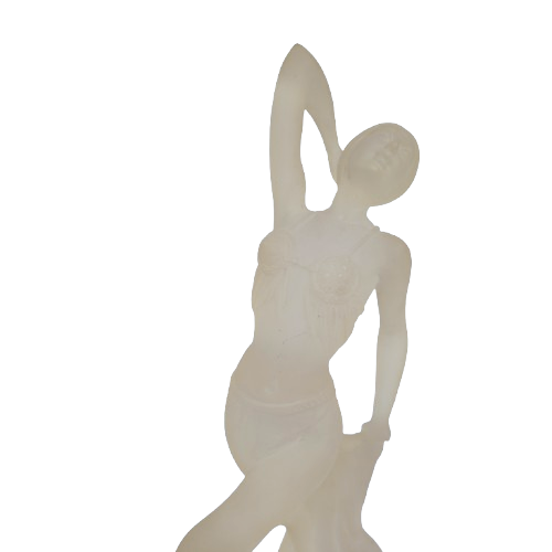 Crystalite Art Italian Design Sculpure Art Deco Lady