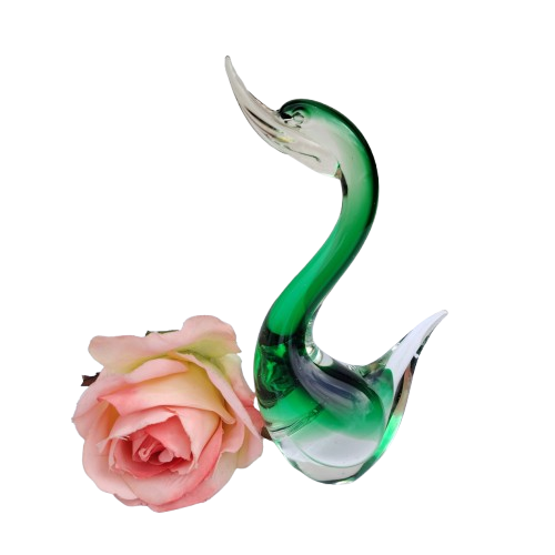 Vintage Murano Hand Blown Art Glass Swan Bird