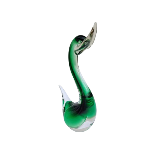 Vintage Murano Hand Blown Art Glass Swan Bird