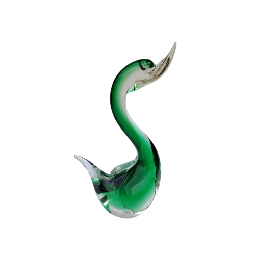 Vintage Murano Hand Blown Art Glass Swan Bird