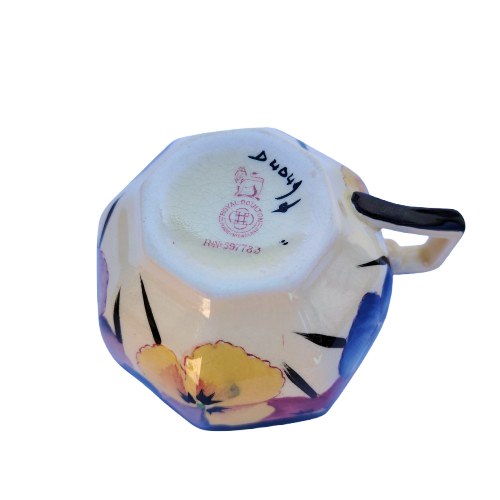 Royal Doulton Art Deco Pansy Cup D4049