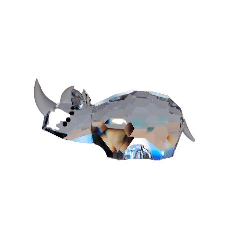 Swarovski Crystal Large Rhinoceros the African Wildlife