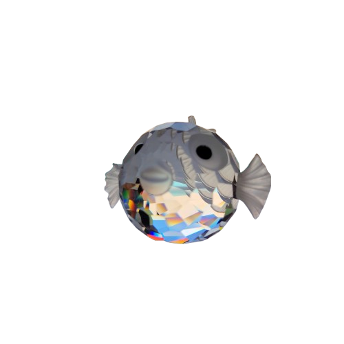 Swarovski Crystal South Sea Large Puffer Fish Blowfish