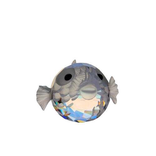 Swarovski Crystal South Sea Large Puffer Fish Blowfish