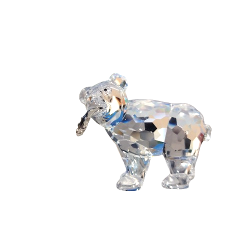Swarovski Crystal Grizzly Bear Cub with Fish Rare Encounters
