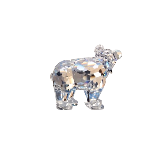 Swarovski Crystal Grizzly Bear Cub with Fish Rare Encounters