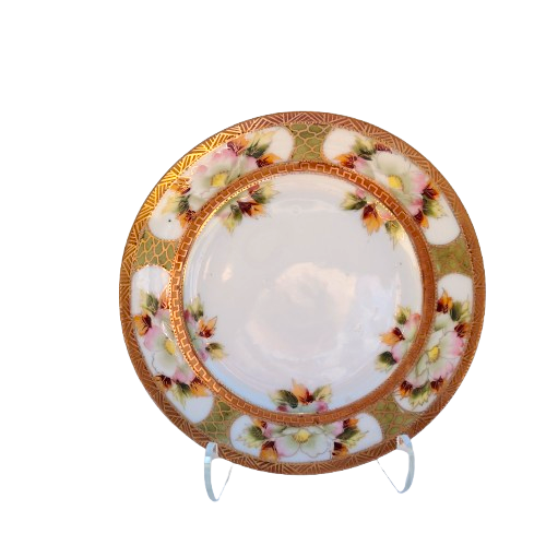 Nippon Bone China with Flowers Gold Trim Tea Set