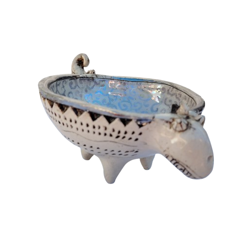 Rika Senekal Hand-Made Hand-Painted Chameleon one of a kind Ceramic Bowl
