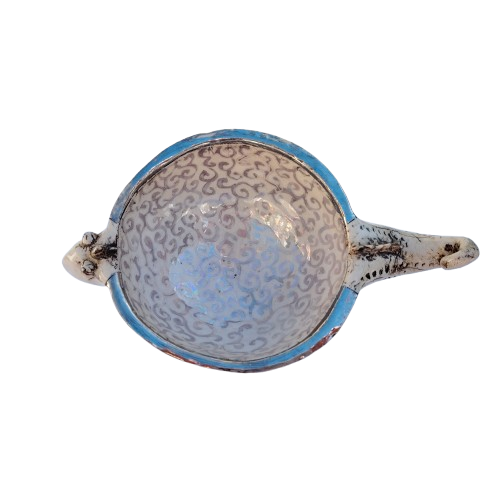 Rika Senekal Hand-Made Hand-Painted Chameleon one of a kind Ceramic Bowl