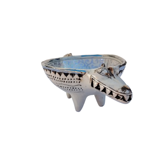 Rika Senekal Hand-Made Hand-Painted Crocodile one of a kind Ceramic Bowl