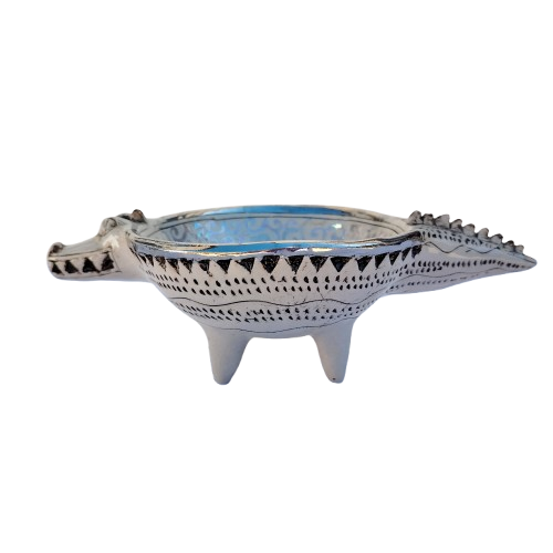 Rika Senekal Hand-Made Hand-Painted Crocodile one of a kind Ceramic Bowl