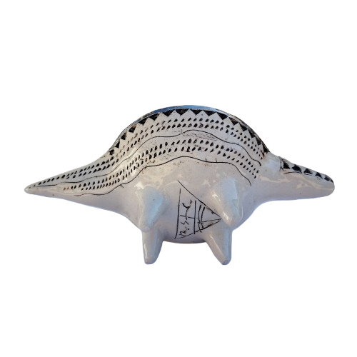 Rika Senekal Hand-Made Hand-Painted Crocodile one of a kind Ceramic Bowl