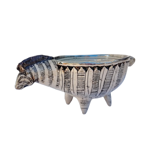 Rika Senekal Hand-Made Hand-Painted Zebra one of a kind Ceramic Bowl