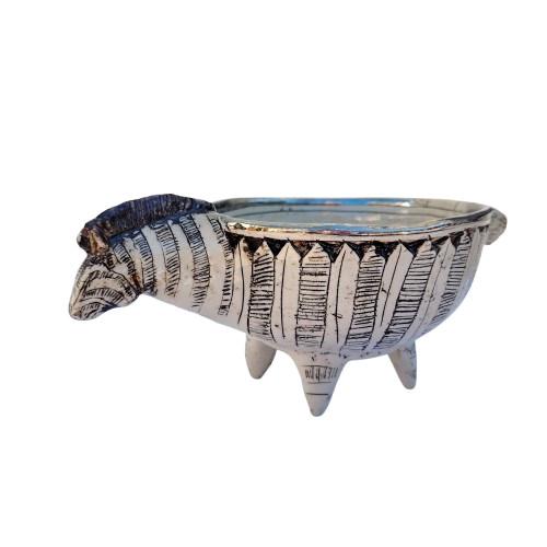 Rika Senekal Hand-Made Hand-Painted Zebra one of a kind Ceramic Bowl