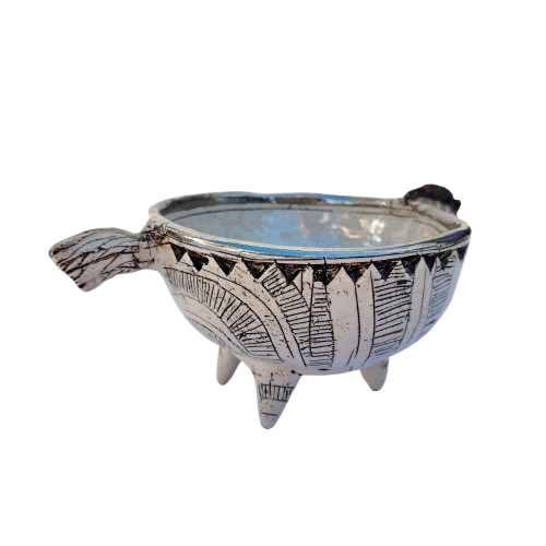 Rika Senekal Hand-Made Hand-Painted Zebra one of a kind Ceramic Bowl